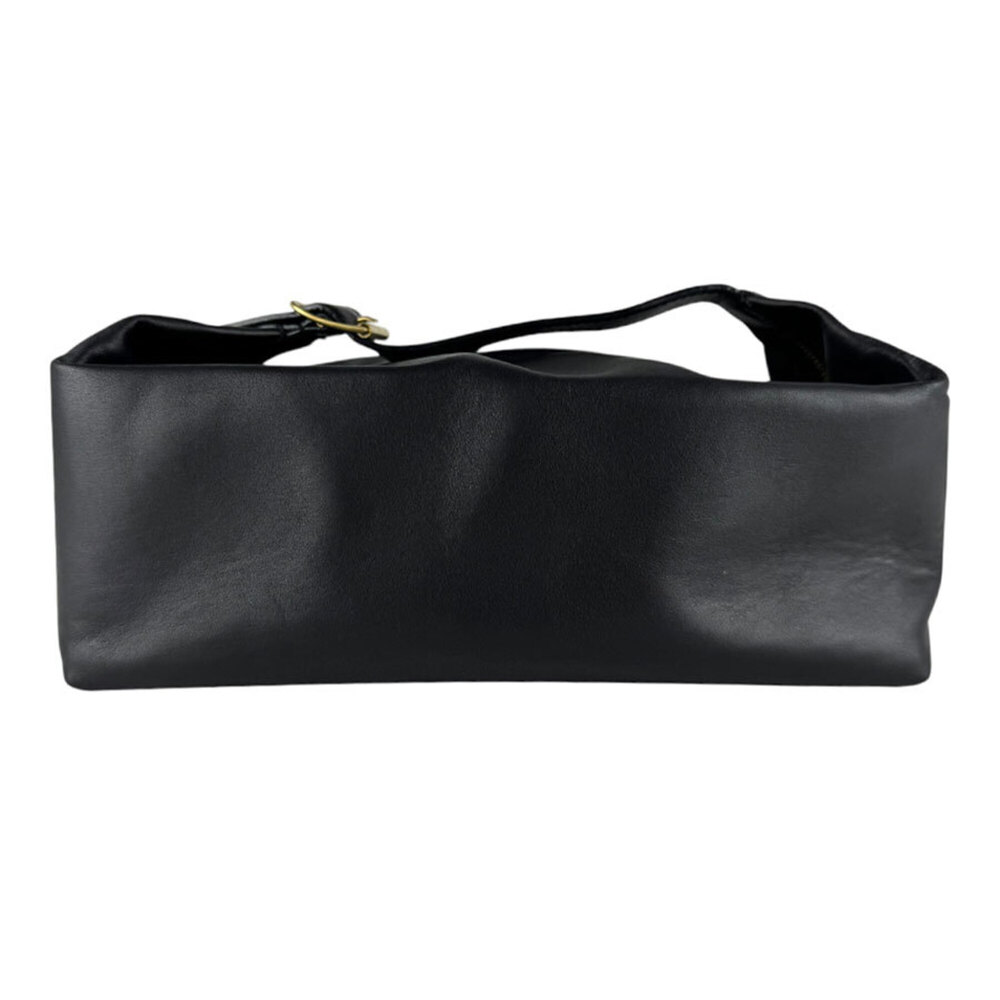 Bally handbag, leather, black and gold, women's, z9594
